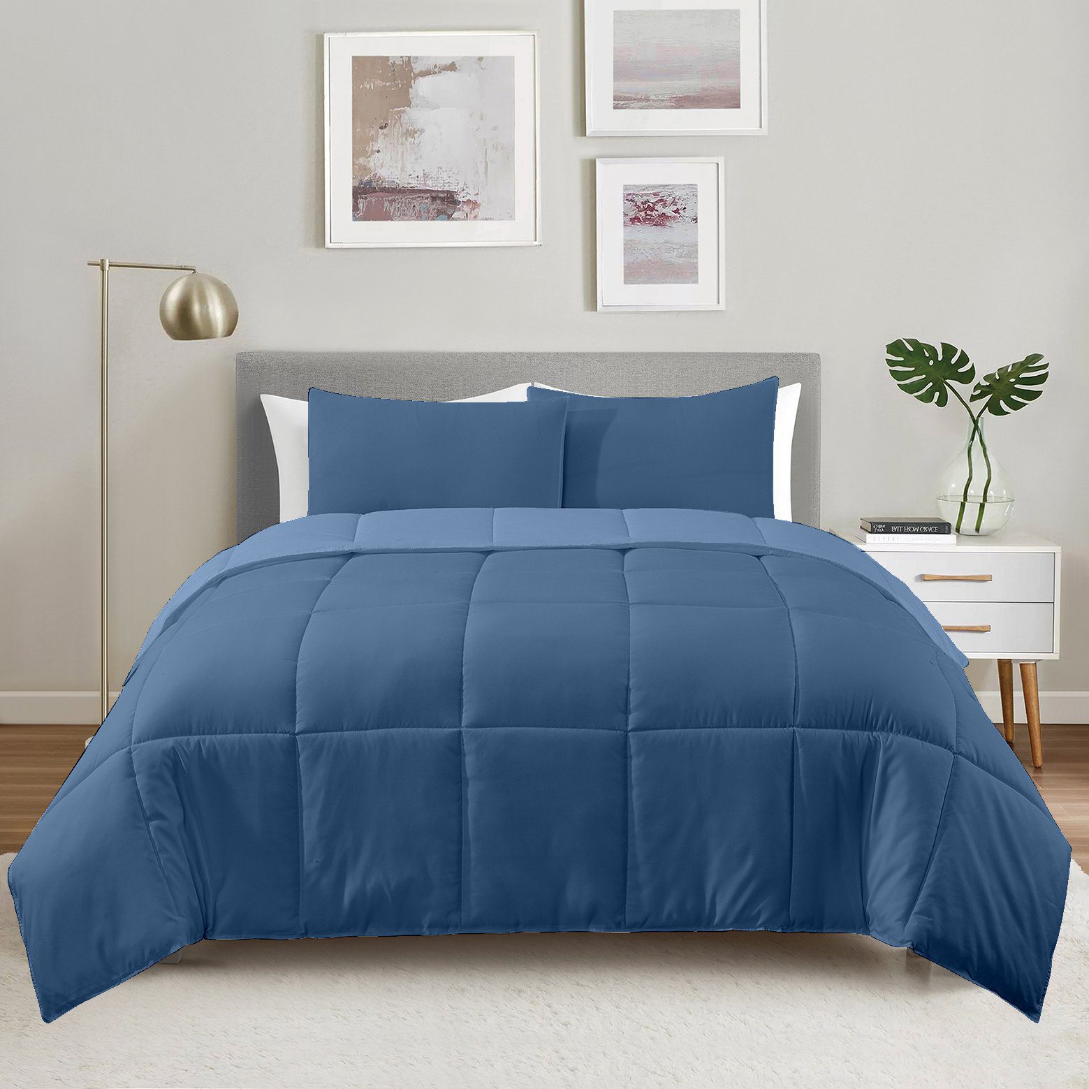 Acolchado Simil Plumón Reversible Queen Size c/funda - Image 2